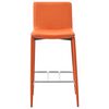 vidaXL 3 pcs conjunto de bar couro artificial laranja