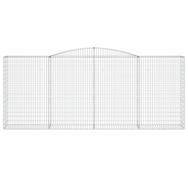 vidaXL Cestos gabião arqueados 4pcs 400x50x160/180cm ferro galvanizado