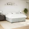 vidaXL Estrutura de cama sem colch&atilde;o 200x200 cm veludo cinzento-claro