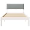 vidaXL Estrutura da cama Branco e cinza claro 90 x 190 cm