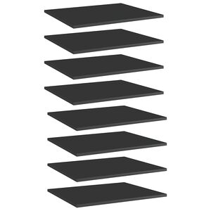 vidaXL Prateleiras para estante 8 pcs derivados de madeira preto