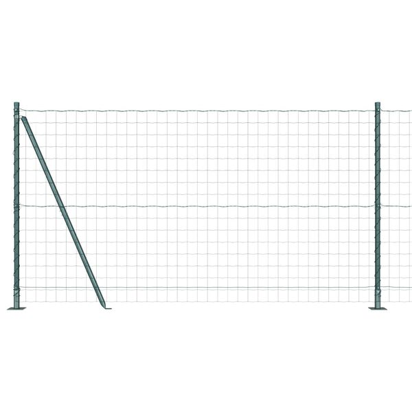 vidaXL Cerca com Poste Verde 1,2 x 25 m A&ccedil;o