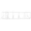 vidaXL Canil de exterior 8x4x2 m a&ccedil;o galvanizado prateado