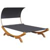 vidaXL Espregui&ccedil;adeira c/ toldo 165x203x126 cm madeira curva antracite