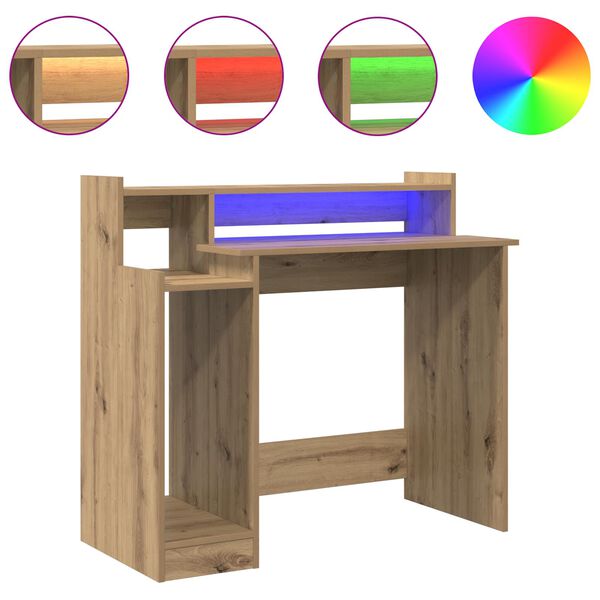 vidaXL Mesa Carvalho Artesanal 97 x 45 x 90 cm Madeira processada