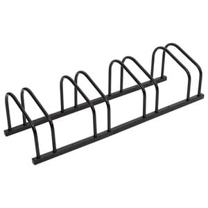 vidaXL Suporte para 4 bicicletas a&ccedil;o preto