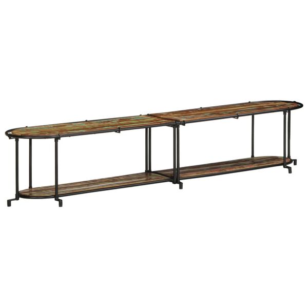 vidaXL M&oacute;vel de TV 200x42x40 cm madeira recuperada maci&ccedil;a