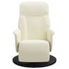 vidaXL Cadeir&atilde;o reclin&aacute;vel com apoio de p&eacute;s veludo cor creme