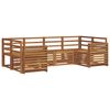 vidaXL Conjunto de Sof&aacute;s para Exterior 6 pcs Natural