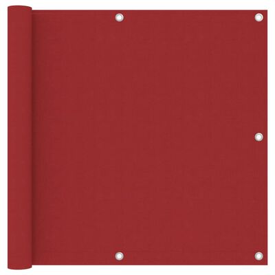 vidaXL Tela de varanda 90x300 cm tecido Oxford vermelho