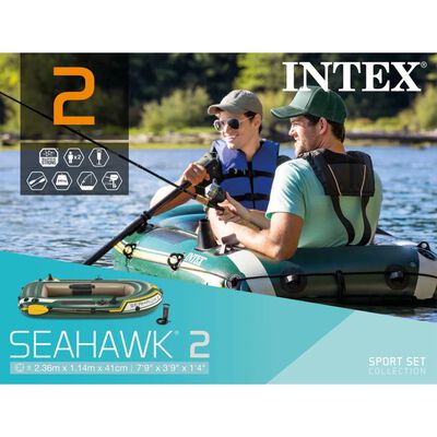 Intex Seahawk 2 Conjunto barco insuflável com remos e bomba 68347NP