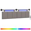 vidaXL Cabeceira suspensa Cinzento-acastanhado Veludo