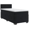 vidaXL Cama box spring com colch&atilde;o Preto 80 x 200 cm Veludo