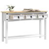 vidaXL Mesa de apoio com gaveta Corona Branco 114 x 34,5 x 73 cm
