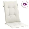 vidaXL Almofad&otilde;es para cadeiras altas 6 pcs mesclado tecido creme