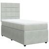 vidaXL Cama com molas/colch&atilde;o 80x200 cm veludo cinza-claro