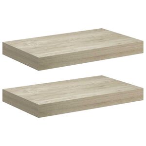 vidaXL Prateleiras parede suspensas 2 pcs 40x23,5x3,8cm MDF cor carvalho
