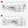 vidaXL Conjunto de Sof&aacute;s para Exterior 9 pcs Natural e Bege