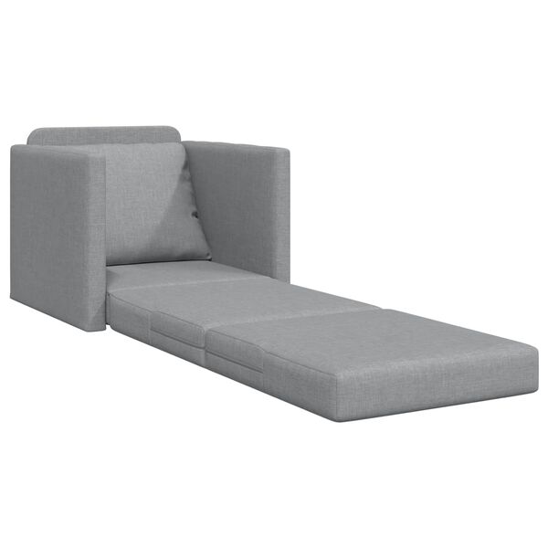 vidaXL Sof&aacute;-Cama 60cm Cinzento-claro tecido
