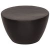 vidaXL Mesa de centro em alum&iacute;nio martelado &Oslash; 50x30 cm preto