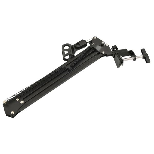 vidaXL Suporte de microfone para mesa aço preto