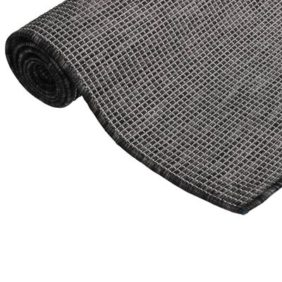 vidaXL Tapete de tecido plano para exterior 160x230 cm cinzento