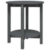 vidaXL Mesa de centro &Oslash; 55x60 cm madeira de pinho maci&ccedil;a cinzento