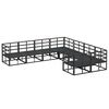 vidaXL Conjunto de Sof&aacute; de Jardim com almofada 8 pcs Preto A&ccedil;o