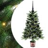 vidaXL Árvore de Natal com 150 LEDs com suporte Verde 90 cm PE