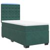 vidaXL Cama com molas/colch&atilde;o 90x190 cm veludo verde-escuro