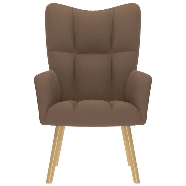 vidaXL Cadeira de descanso tecido castanho