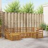vidaXL Conjuntos de sof&aacute;s 6 pcs Natural Madeira S&oacute;lida de Ac&aacute;cia