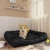 vidaXL Cama para c&atilde;es 80x68x23 cm couro artificial preto