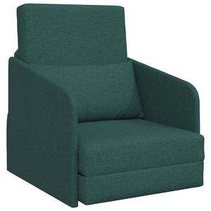 vidaXL Sof&aacute;-Cama Verde Escuro 65 x 80 x 83 cm tecido