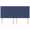 vidaXL Cabeceira Azul 180x5x118/128 cm Tecido