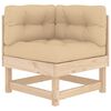 vidaXL 8 pcs conjunto lounge jardim c/ almofad&otilde;es madeira maci&ccedil;a