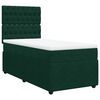 vidaXL Cama com molas/colch&atilde;o 90x200 cm veludo verde-escuro