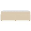 vidaXL Estrutura da Cama com colch&atilde;o Creme 90 x 190 cm tecido