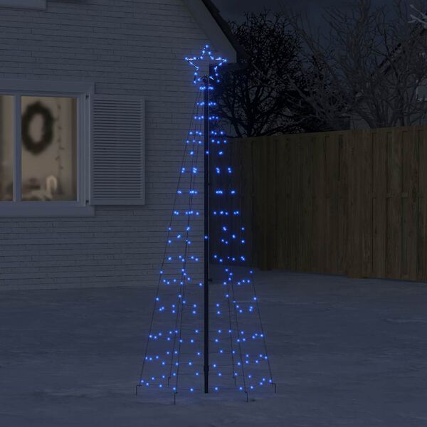 vidaXL &Aacute;rvore de Natal LED com Spikes 220 LEDs Azul 180 cm