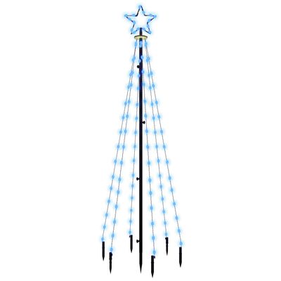 vidaXL Árvore de Natal com espigão 108 luzes LED 180 cm azul