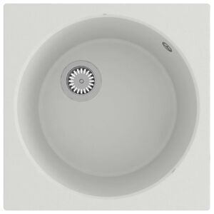 vidaXL Pia de cozinha Branco 48 x 48 x 20.5 cm Granito