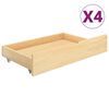 vidaXL Estrutura de cama com 4 gavetas 200x200 cm pinho maci&ccedil;o