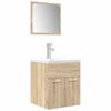 vidaXL 3 pcs conj. m&oacute;veis casa banho derivados madeira carvalho sonoma