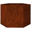 vidaXL Vaso/floreira 60x60x45 cm a&ccedil;o corten cor enferrujado
