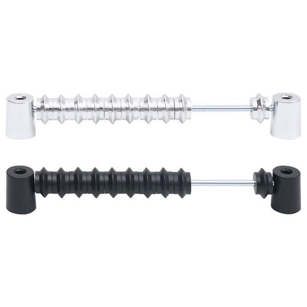 vidaXL Marcador de pontuação p/ matraquilhos 2 pcs preto e prateado