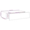 vidaXL Prateleiras de parede com gavetas 2 pcs MDF 40x23,5x10 cm cinza