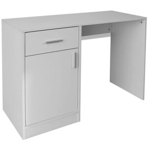 vidaXL Mesa com gaveta e arm&aacute;rio 100x40x73 cm branco