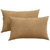 vidaXL Travesseiros de Sof&aacute; 2 pcs Castanho 50 x 30 cm