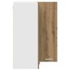 vidaXL Arm&aacute;rio suspenso Carvalho Artesanal e Branco 57 x 57 x 80 cm
