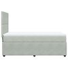 vidaXL Cama com molas/colchão 90x190 cm veludo cinza-claro